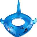 Pool Floats Kids Shark Floaties Inflatable Pool Swim Lounger Raft Summer Swimming Ring Pool Toys for Adults Kids 40.9"*32.3"*17.7"