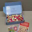 Jongyance American Mahjong Tile Set(4 Layer),160 Acrylic Engraved Mahjong Tiles, Mahjong Tiles Bag and Accessories (Magenta)