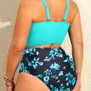 Daci Plus Size Two Piece Swimsuits - Women High Waisted Bikini Tummy Control Bathing Suits Knot Twist Swimwear 2025 20W