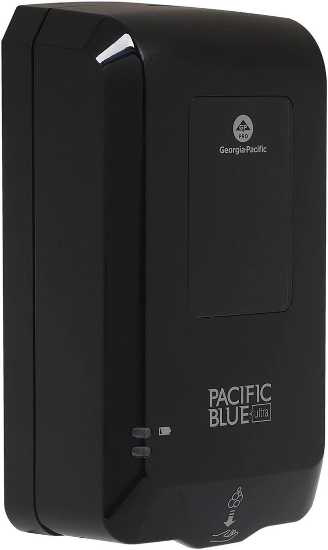 Georgia-Pacific (53590) Pacific Blue Ultra Automated Soap Dispenser, Black, Wall Mounted, Easy To Install & Maintain, Batteries Included