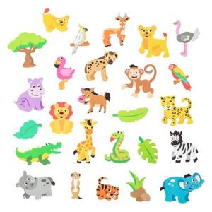 JUNGLE ANIMALS STIKER BOOK OVER 300 STIKERS, 11 Pack