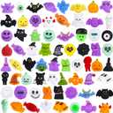68Pcs Halloween Squishy Toys for Kids, Halloween Party Favors, Trick or Treat Goodie Bag Fillers, Kawaii Squishy Halloween Toys Gifts for Boys Girls Classroom Rewards