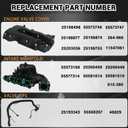 Engine Valve Cover and Intake Manifold Kit with Valve Tube, Compatible with 2012-2020 Chevy Cruze Sonic Trax Buick Encore 1.4L, Replacement for 55573747 615-380 25193343