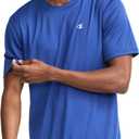 Champion Men's Double Dry Tee, Royal Blue, Small