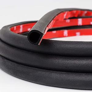 D-Shape Car Door Rubber Seal Strip,Black Automotive Weather Stripping with Self-Adhesive to Reduce Noise and Water-Leaking fit Most Car,Truck,SUV,RV,Boat and Home Application,10ft