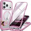 Miracase for iPhone 17 Pro Max Case 6.9" Full-Body Phone Case with Built-in Glass Screen Protector& Full Camera Protector,[Magnetic with MagSafe] Drop Proof 17 ProMax Cover, Lilac