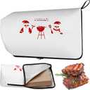 21 Inch Christmas BBQ Blanket for Resting Meat Christmas BBQ Brisket Smoker Meat Resting Bag Reusable Smoker Grilling Insulated Bag with Wide Mouth for Men Barbecue Lovers Xmas Gifts