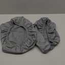 HFCNMY Stool Covers Rectangle,Stretch Waterproof PU Rectangle Bar Stool Covers Vanity Stool Cover Washable Counter Stool Cover Saddle Seat Cover with Elastic Bands(2 Pack,Light Gey)