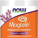 NOW Foods Supplements Magtein, Magnesium L-Threonate, Cognitive Support*, 120 Veg Capsules, BBD: 01/2029