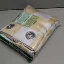 Beige Checkered Window Curtains, Thermal Insulated Grommet 100% Blackout Curtains 84 Inch Length 2 Panels Set, Sliding Darkening Curtains for Bedroom, Living Room Long Drapes