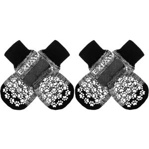 EXPAWLORER Anti Slip Dog Socks to Prevent Licking Paws, Dog Shoes for Hot Pavement, Dog Booties for Small Medium Large Senior Dogs, Traction Control Boots & Paw Protectors for Hardwood Floors