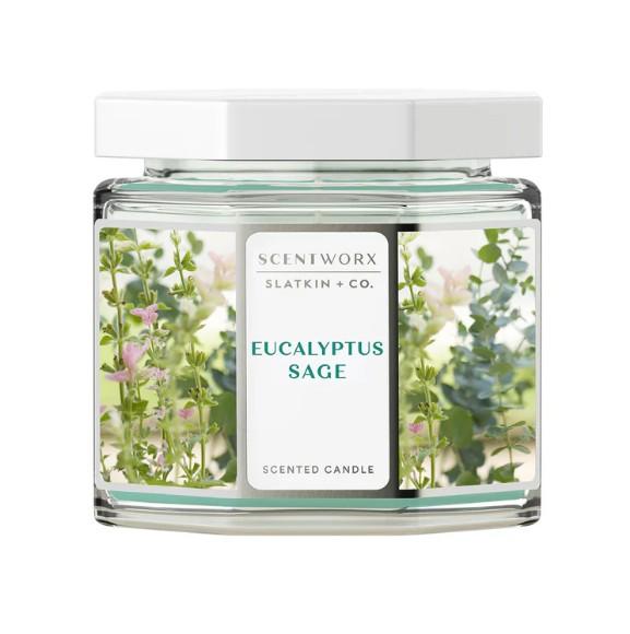 Scent WorX Eucalyptus Sage Scented Candle, Eucalyptus, Sage, Fresh Cypress, and Mint Candle