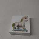 Ebros Pastel Colors Majestic Rainbow Mane Unicorn Mare Horse with Golden Horn Figurine Collectible Decor Magical Unicorns Theme (Walking On Clouds)