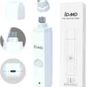 Dog Nail Trimmers-Powerful 2-Speed Dog Nail Grinder-with Safe LED Lighting and Battery Capacity Indicator Light & Type-c USB Rechargeable Quiet pet Nail Grinder Clipper for Dogs/Cats (White)