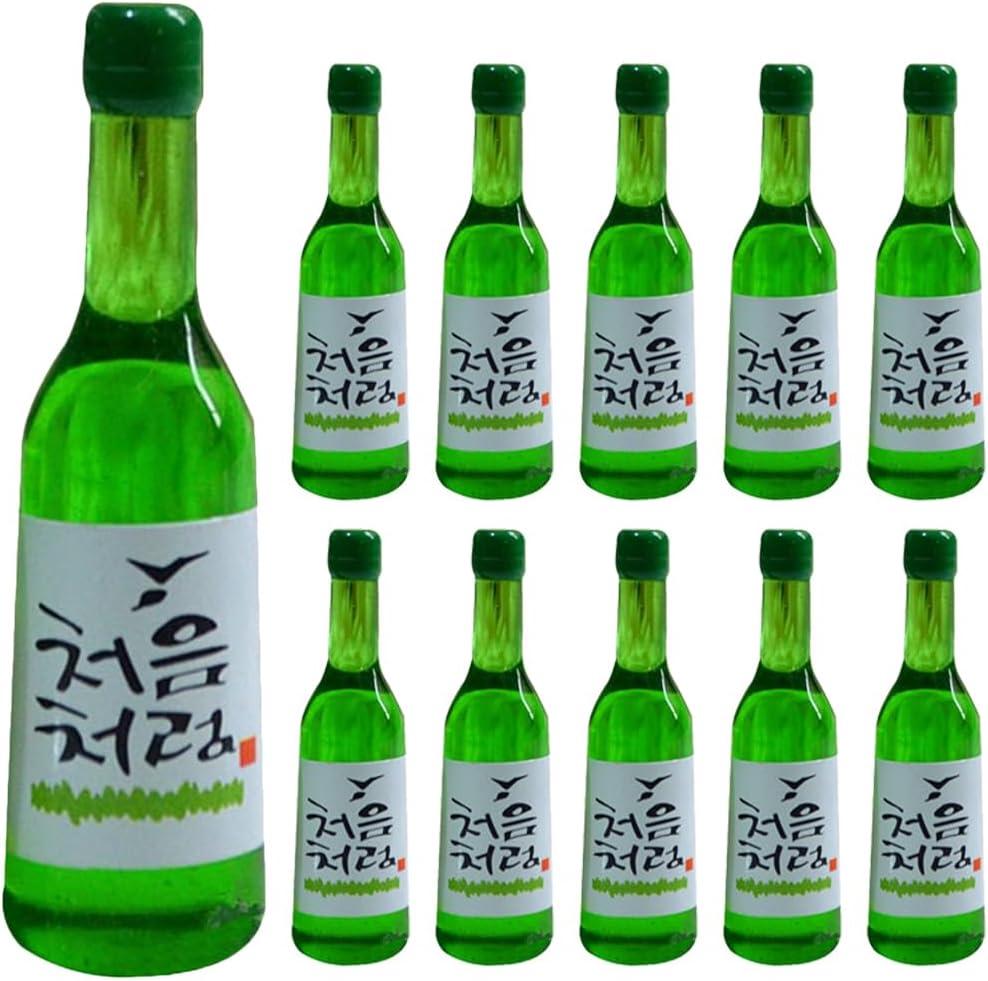 Korean Soju Model - 15PCS Bottles Tiny Korean Bottle Miniature, Mini Bottle Models Drink Bottles for Miniature Tiny House Mini Stuff