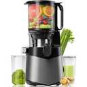 LUIXXN Cold Press Juicer, 5.8″ Extra Large Feed Chute Fit Whole Fruits & Vegetables, 350W Slow Masticating Juicer Machines