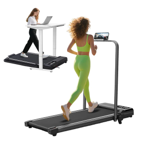Pprtable Foldable Treadmill for Home, Small with Handles, 3.0HP Small Foldabing Walking Pad Treadmill with Handle Bar with 320 Lbs Capacity, Electric Compact Treadmill Home with LED Display