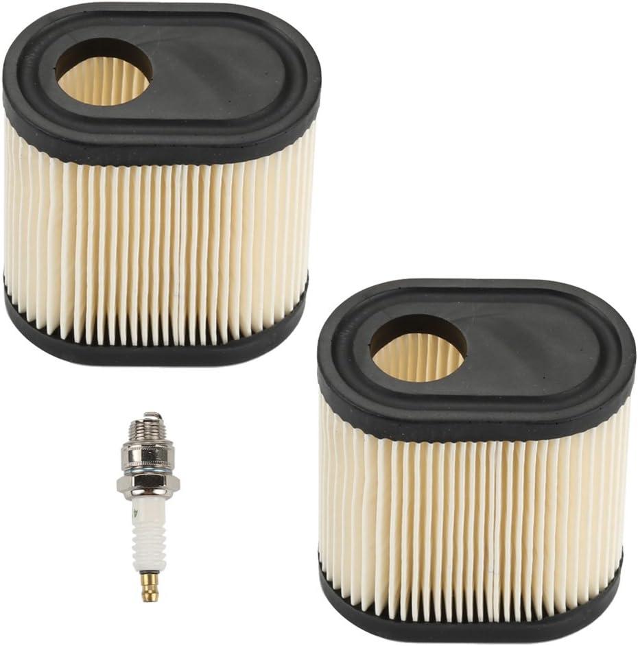 Powtol 36905 Air Filter for Toro Recycler 22 GTS 6.5HP 20016 20017 20018 Lawn Mower Tecumseh 751-11122 LV195EA with RJ19LM Spark Plug (Pack of 2)