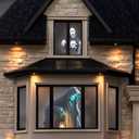 Holographic Rear Projection Screen: Halloween Projecting Movie Videos Screen,Mounting Foldable and Portable Anti Crease Indoor Projection Double Sided Video Projector Screen (120Inch)