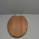 Elongated Toilet Seat Molded Wood Toilet Seat with Zinc Alloy Hinges, Easy to Install also Easy to Clean, Anti-pinch Wooden Toilet Seat by Angol Shiold (Elongated, Natural)