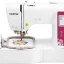 Brother PE545 Embroidery Machine, Wireless LAN Connected, 135 Built-in Designs, 4" x 4" Hoop Area, Large 3.7" LCD Touchscreen, USB Port, 10 Font Styles