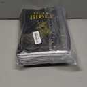 The Holy Bible Pillow Plush- Book Shape, Openable, Cozy Faith Bible Pillow Christian Bible Verse Pillow (Black)