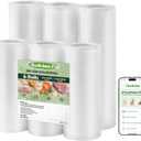Beelicious Pro Vacuum Sealer Bags Rolls for Food 6 Pack 3 Rolls 11" x 20' and 3 Rolls 8" x 20' Commercial Grade with BPA-Free, Durable Customized Size Food Storage Bags for Sous Vide