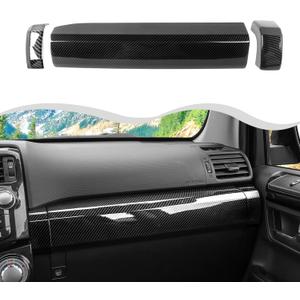 Voodonala for 4Runner 2010-2023 Center Console Co-Pilot Passenger Decoration Trim fit Toyota 4Runner SUV 2010-2023(Carbon Fiber Black,3Pcs/Set,ABS)