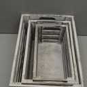 GDSIWA8 Storage Crate Nesting Wooden Crates with Handles,Set of 3 Rustic Farmhouse Decorative Wood Baskets for Storage,Display,Decor Boxes,(Large,Medium,Small)