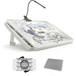 1500 Pieces Rotating Puzzle Board with 6 Drawers and Cover 35"x26"Portable Spinning Plastic with Rotating & Tilting Jigsaw Puzzle Table for Adults Gift for mom