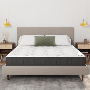 Ottomanson Full 9" Hybrid Mattress - Firm - Made in USA - Individually Pocketed Coils & CertiPUR-US Foam - Fiberglass-Free - Bed in a Box