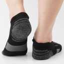 Ankle Socks Womens Athletic Running Comfort Cushioned 3/5/6Pairs (Black, M)