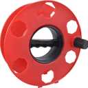 Woods Heavy Duty Cord Storage Wheel - Holds Up to 150 Feet of 16/3 or 125 Feet of 14/3 Gauge Cord - Tangle-Free Design for Extension Cords, Rope, or Hose - - Black