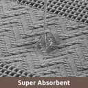 AMOAMI Waffle Bath-Mat, Super Absorbent Bath Mats for Bathroom, Boho Bathroom Rugs Non Slip Washable, Ultra Soft Bathroom-Mat with Tassels Bath Rugs for Floor Mat, 20" X 32" Grey