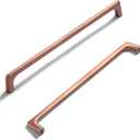 Goo-Ki Brushed Copper Cabinet Pulls with 7.6''Hole Centers, Modern Style Zinc Alloy Cabinet Handles for Dresser, Wardrobe, Cupboard- 6 Pack