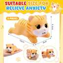 Hungdao 2 Pcs Orange Cat Tabby Stress Toys PU Foam Cat Stress Balls Squeeze Sensory Toys Funny Appreciation Gift for Anxiety Relief Prize Fidget Party Favor Adults Cute Office Desk Accessory