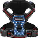 BARKBAY Dog Harness No Pull for Medium Dogs - Adjustable, Reflective, Comfortable, No Choke, Heavy-Duty - Perfect for Outdoor Training, Walking, and Hiking - Strong & Durable - M & Star