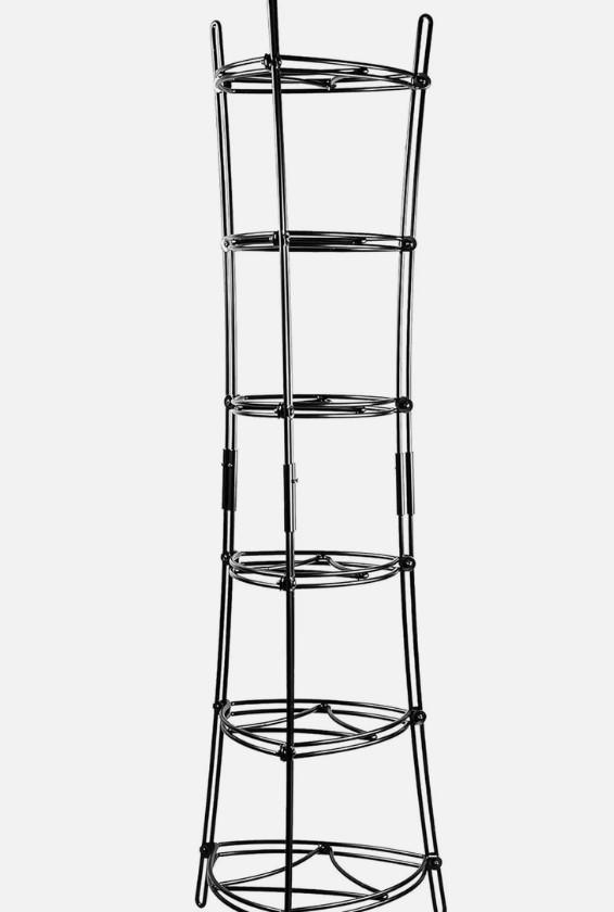 6-Tier, Kitchen and Pantry Cast Iron Cookware Storage Organizing Tower, Steel Co 6-Tier, Kitchen and Pantry Cast Iron Cookware Storage Organizing Tower, Steel Co