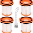 4 Pack WS642AE Fabric Filters Replacement for Shark Wandvac Self-Empty System WS642AE Ultra-Lightweight Powerful Cordless Stick Vacuum