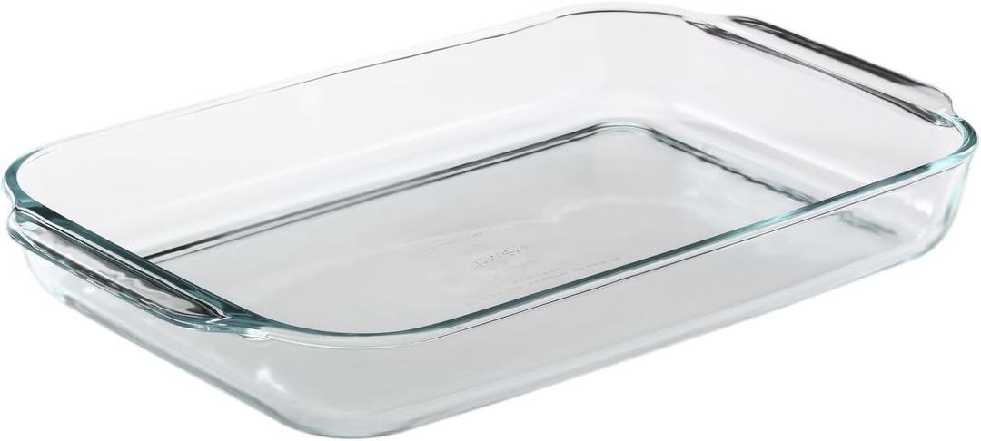 Pyrex Bakeware 4.8 Quart Oblong Baking Dish, Clear