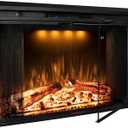 36 Electric Fireplace Inserts with Glass Door and Mesh Screen, Multicolor Flames & Fire Crackling Sounds, Timer, Overheating Protection Fireplace Heater, 750/1500W