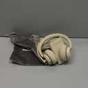 Wireless Headset with Mic, 2.4GHz Bluetooth Headset with AI Noise Cancelling Microphone & Charging Base, Wireless Headphones with USB Dongle for PC (Apricot, L)