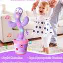 Dancing Talking Cactus Toy Mimics Back, Interactive Singing Mimicking Cactus Baby Toy That Talks Back, Upgraded Safe Plush Eyes Baby Toys 6-12 Months, 1 Year Old Girl Gifts, Baby Girl gifts