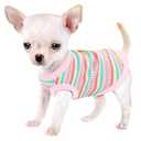 Elevate Your Pet's Comfort and Fashion: Premium 100% Cotton Rib Dog Shirt Vest for Small Breeds Like Chihuahuas, Yorkies, and Puppies .Year-Round Style with Tank-Style Puppy Attire Light Pink XXS-(0.2~1lb) | Chest(~9.4")