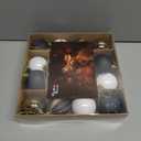 DecorbyHannah Christmas Tree Ornaments Decorations Indoor, 21ct Black Gold Hanging Gothic Christmas Ornaments for Small Tree with Skulls, Spooky Shatterproof Plastic Ball for Home Party Table Decor