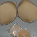 Invisible Strapless Sticky Bra Push up for Women, Ultra Adhesive Bra for Backless Dress, Cleavage Bra Lift with Pasties Kit (D Cup, Beige)