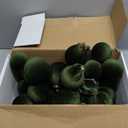 HyDren 24 Pcs Moss Green Velvet Christmas Ornaments Balls Bulk Flocked Christmas Tree Ornaments 3.15, 2.76, 2.36 Inch Shatterproof Hanging Xmas Tree Balls Decor for Xmas Decorations