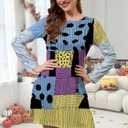 Long Sleeve Halloween Dress for Women Pring Swing Funny Cute Costume (S)