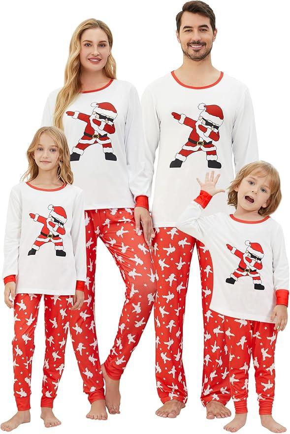 New Year Pajamas for Kids White and Red Size 2Y