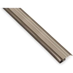 Pemko Standard Perimeter Gasketing, Mill Finish Aluminum with Gray Vinyl Insert, 36" L x 0.25" W x 0.0625" H